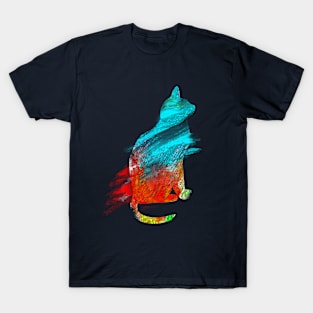 Cool watercolor kitty cat ; animals T-Shirt